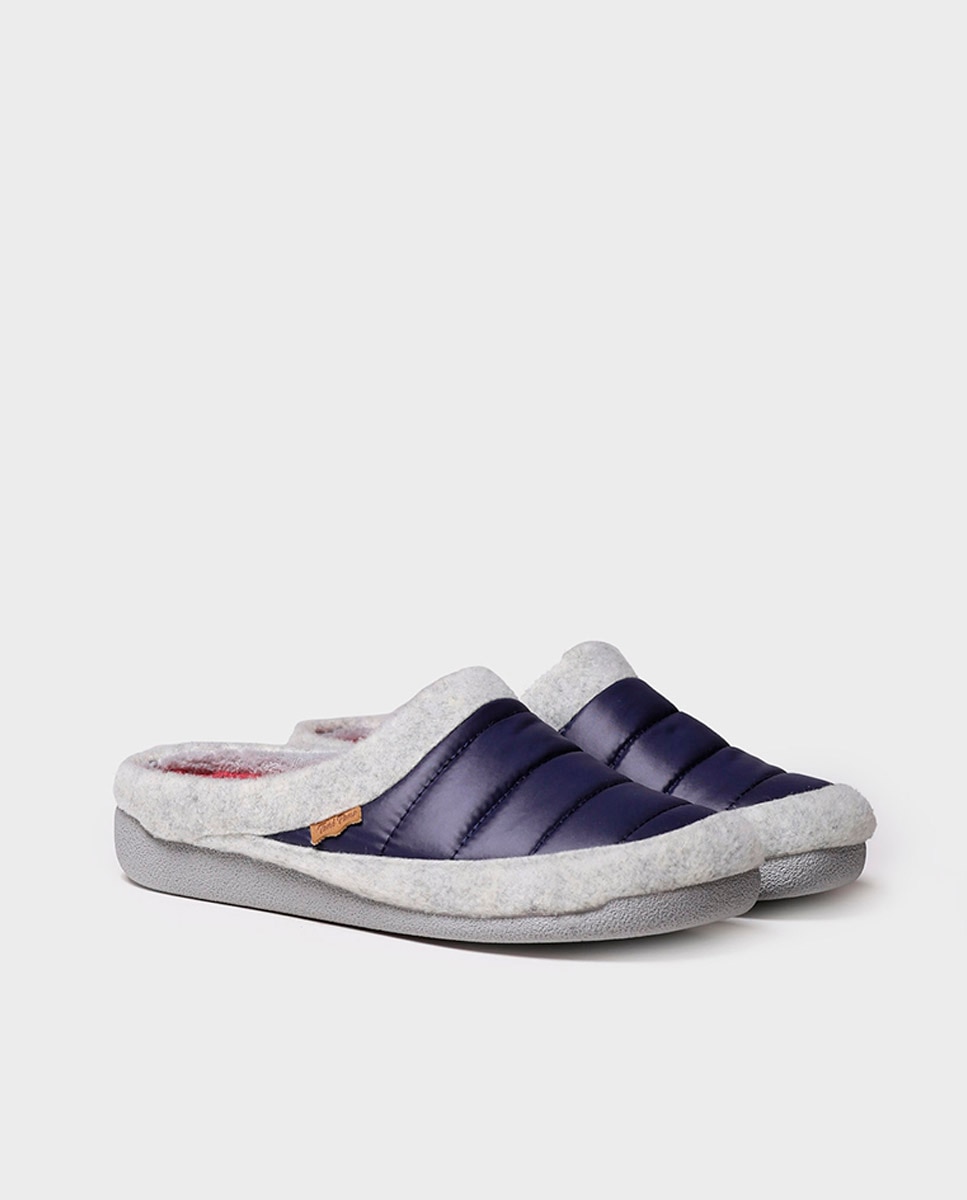 Zapatillas de casa cerradas de mujer de tejido acolchado - Toni Pons - Azul marino Azul marino-2
