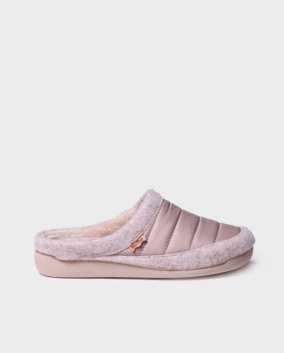 Zapatillas de casa cerradas de mujer de tejido acolchado - Toni Pons - Crudo Crudo-1