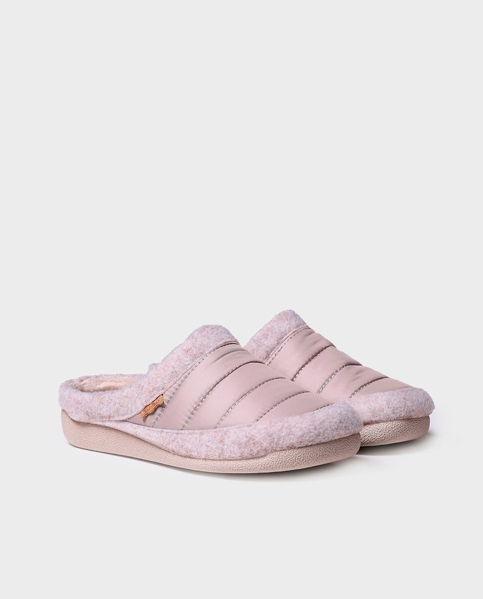 Zapatillas de casa cerradas de mujer de tejido acolchado - Toni Pons - Crudo Crudo-2