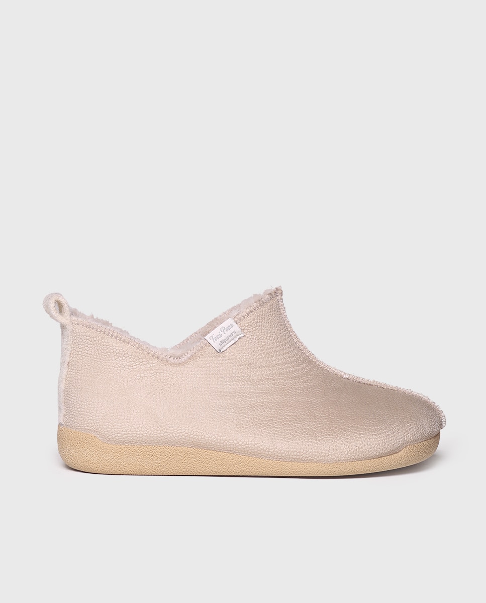 Zapatillas de casa cerradas de mujer tipo botín - Toni Pons - Beige Beige-1