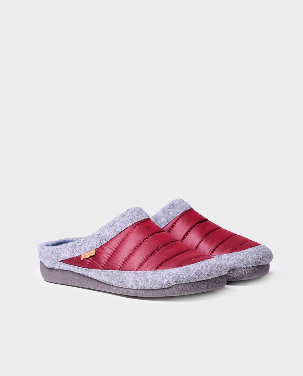 Zapatillas de casa de hombre de tejido acolchado - Toni Pons - Burdeos Burdeos-2