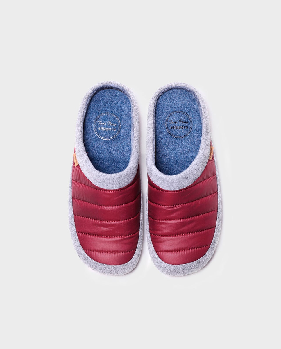 Zapatillas de casa de hombre de tejido acolchado - Toni Pons - Burdeos Burdeos-3