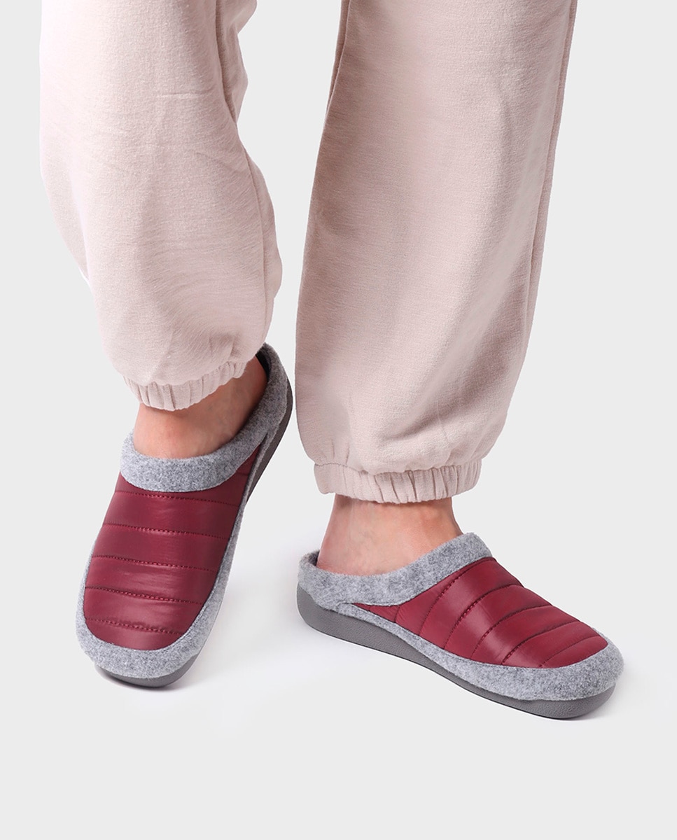 Zapatillas de casa de hombre de tejido acolchado - Toni Pons - Burdeos Burdeos-4
