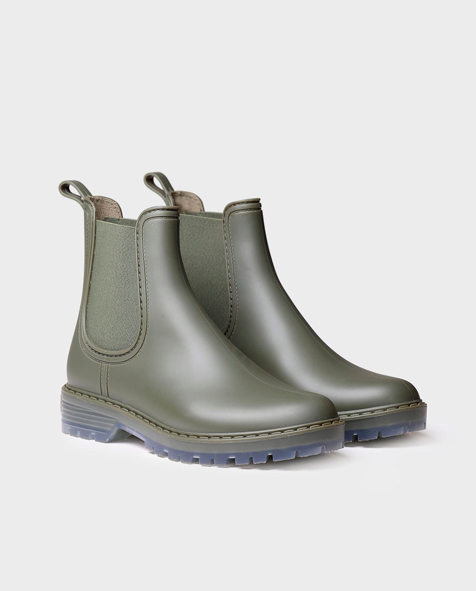 Botines de agua de mujer de caña baja - Kaki Kaki-2