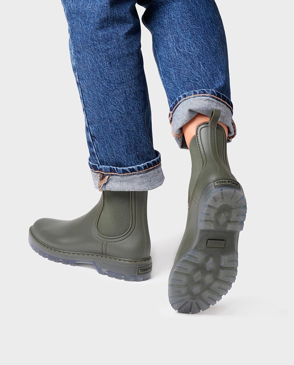 Botines de agua de mujer de caña baja - Kaki Kaki-4