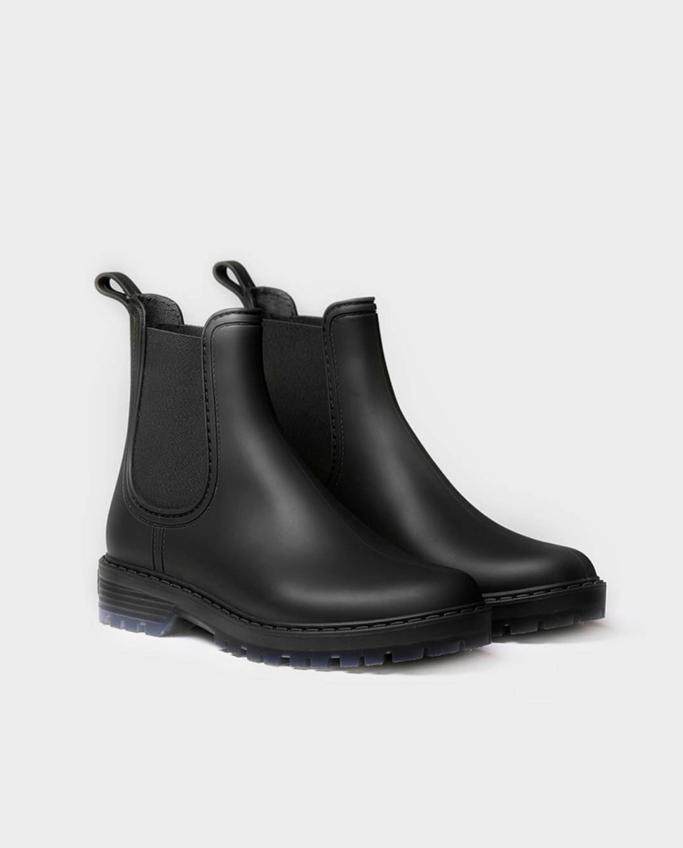 Botines de agua de mujer de caña baja - Negro Negro-2