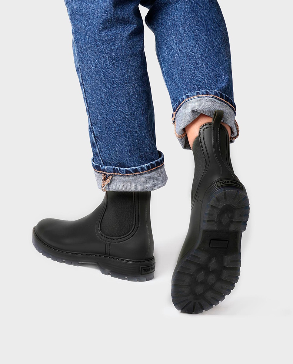 Botines de agua de mujer de caña baja - Negro Negro-4