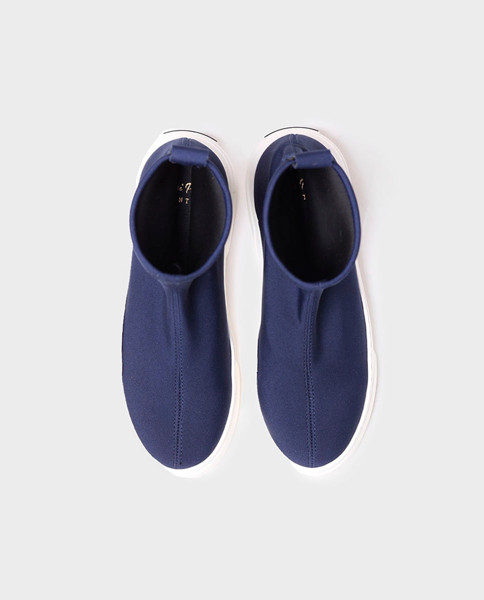 Botines de mujer de tejido en tonos lisos - Toni Pons - Azul marino Azul marino-3