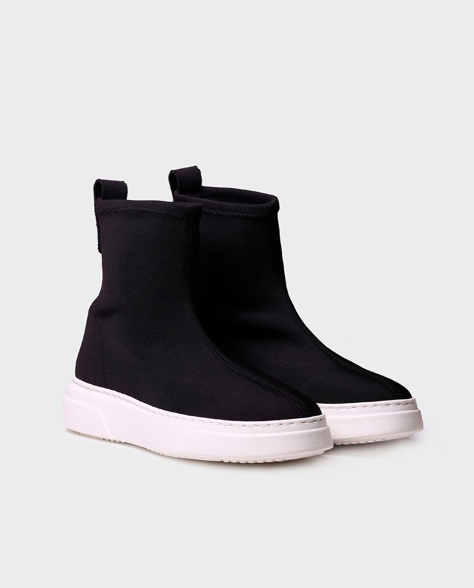 Botines de mujer de tejido en tonos lisos - Toni Pons - Negro Negro-2
