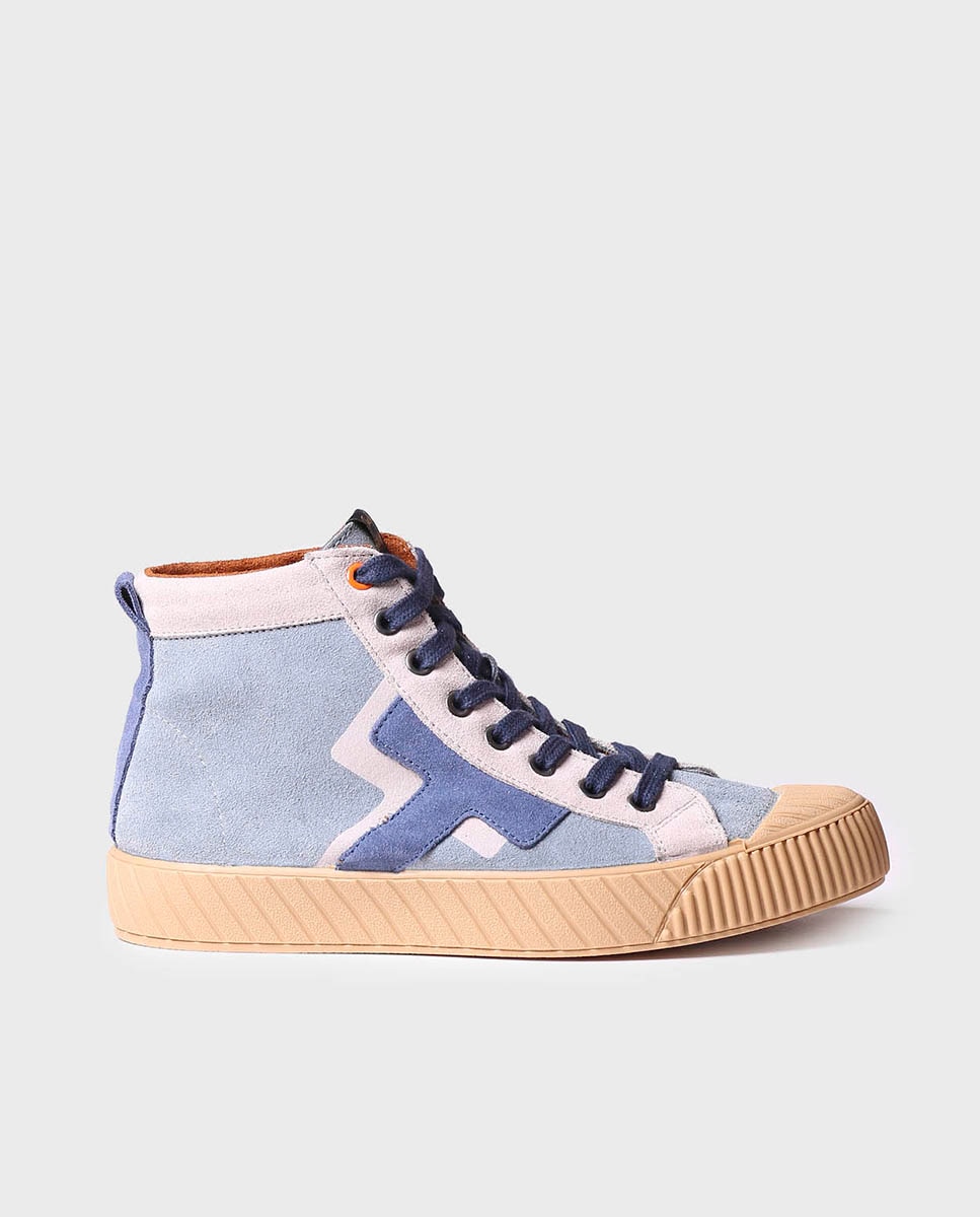 Zapatillas de serraje de mujer con cordones - Toni Pons - Azul Azul-1