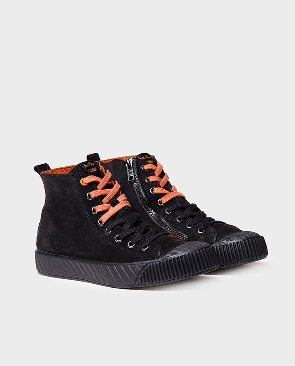 Zapatillas de serraje de mujer con cordones - Toni Pons - Negro Negro-2