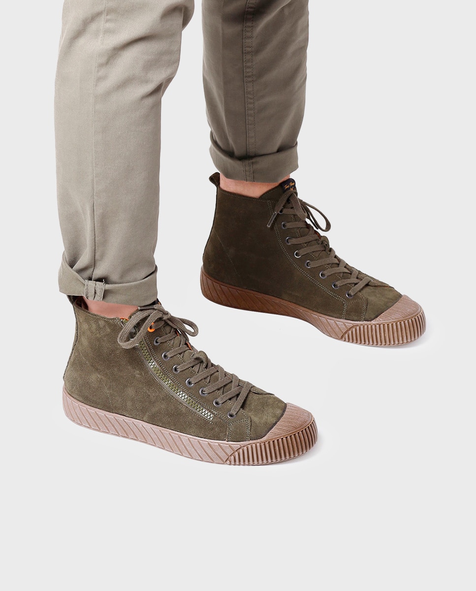 Imagen 4 de Zapatillas de hombre de serraje con cordones - Toni Pons - Kaki Kaki