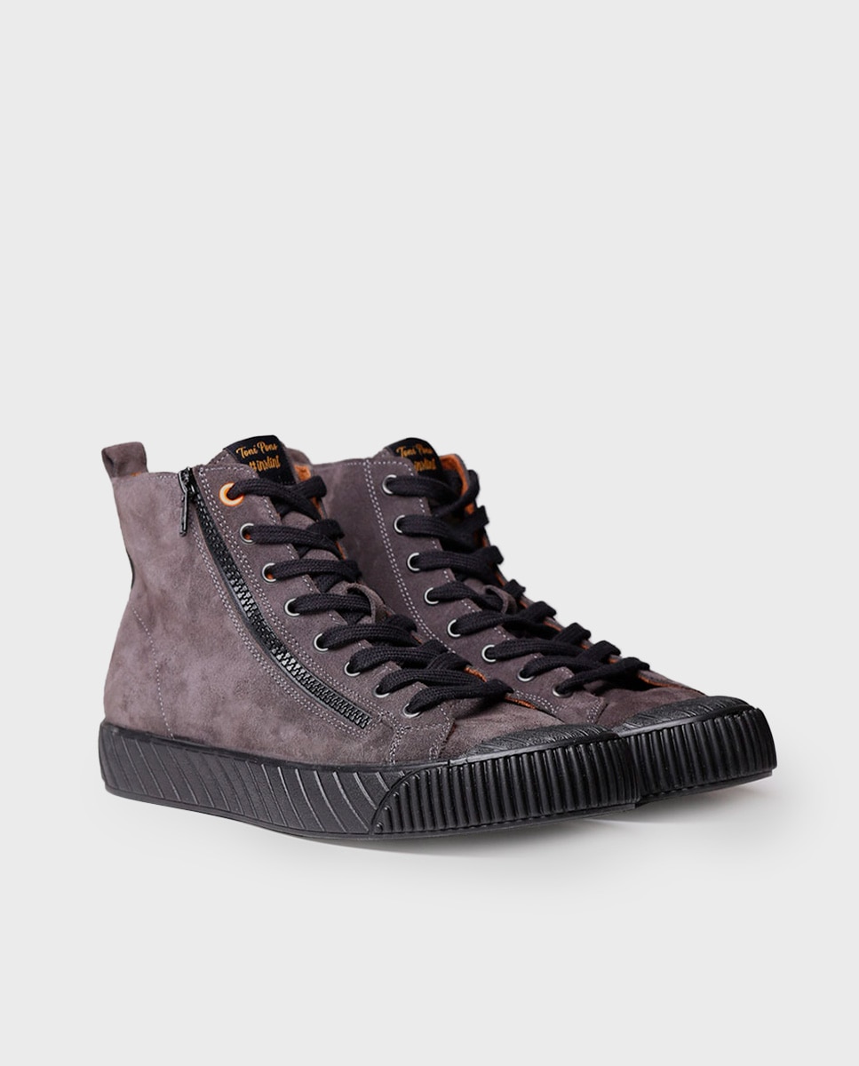 Imagen 2 de Zapatillas de hombre de serraje con cordones - Toni Pons - Gris Gris