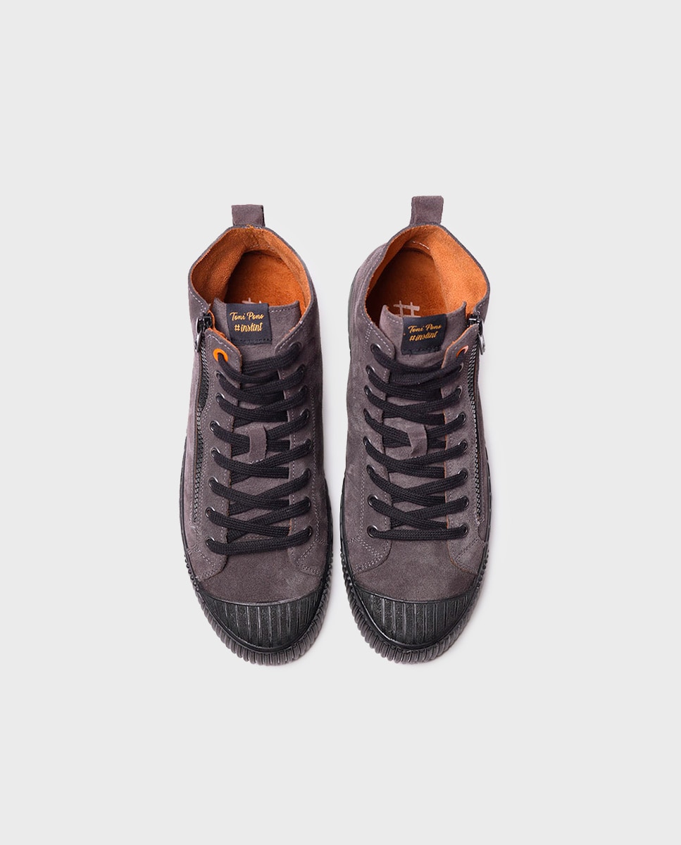 Imagen 3 de Zapatillas de hombre de serraje con cordones - Toni Pons - Gris Gris