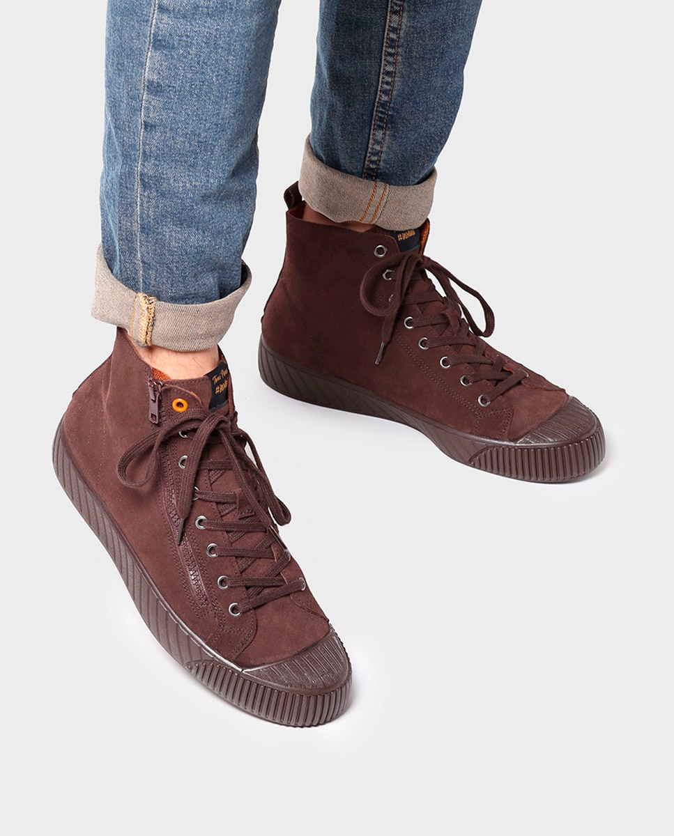 Imagen 4 de Zapatillas de hombre de serraje con cordones - Toni Pons - Marrón Marrón