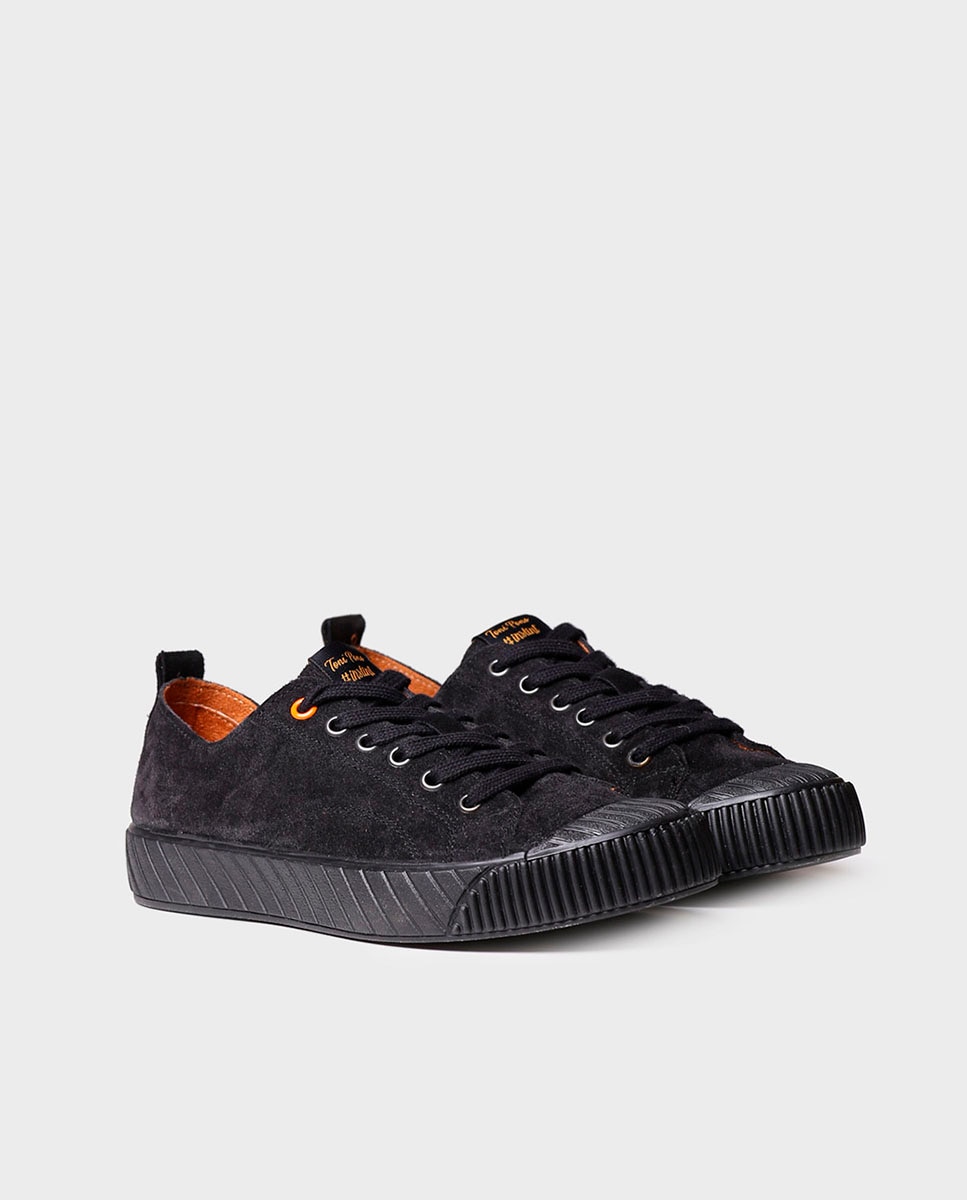 Zapatillas de serraje de mujer con cordones - Toni Pons - Negro Negro-2