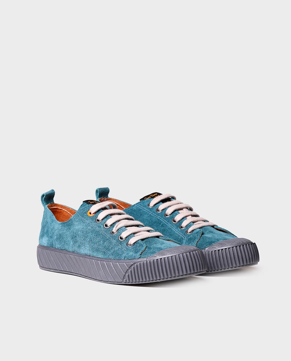 Zapatillas de serraje de mujer con cordones - Toni Pons - Azul Azul-2