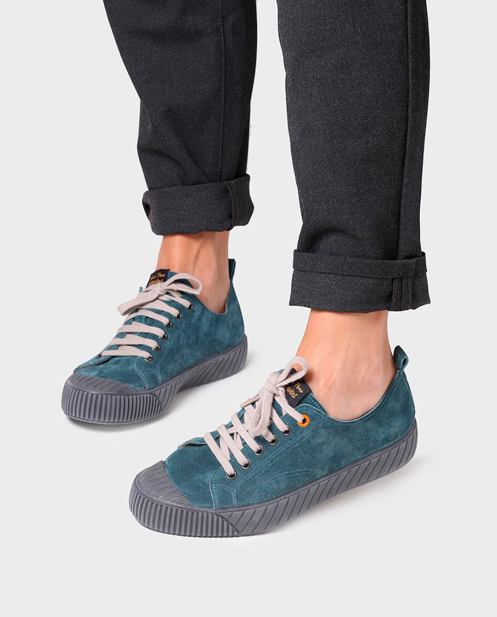 Zapatillas de serraje de mujer con cordones - Toni Pons - Azul Azul-4