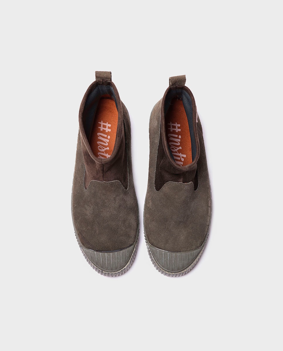 Zapatillas de serraje de mujer con cordones - Toni Pons - Kaki Kaki-3