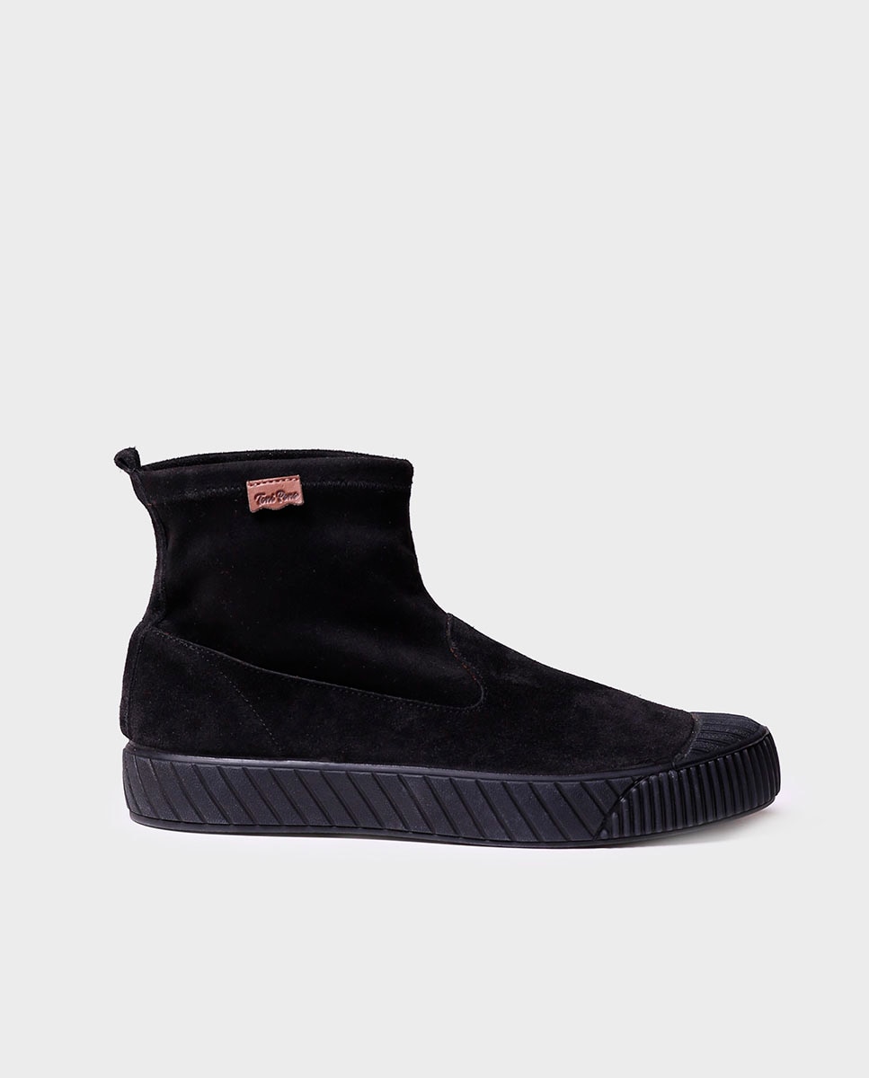 Zapatillas de serraje de mujer con cordones - Toni Pons - Negro Negro-1