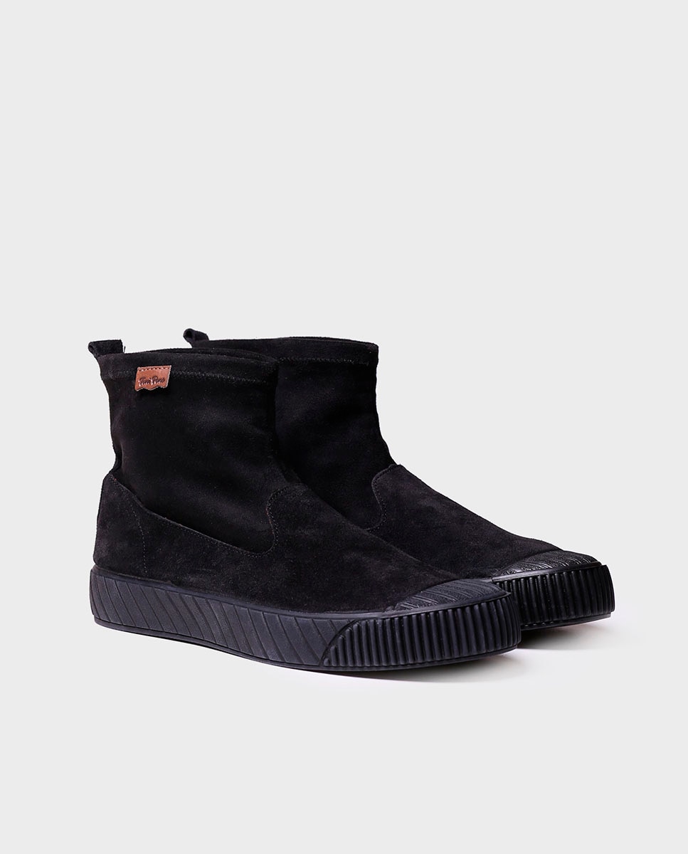 Zapatillas de serraje de mujer con cordones - Toni Pons - Negro Negro-3