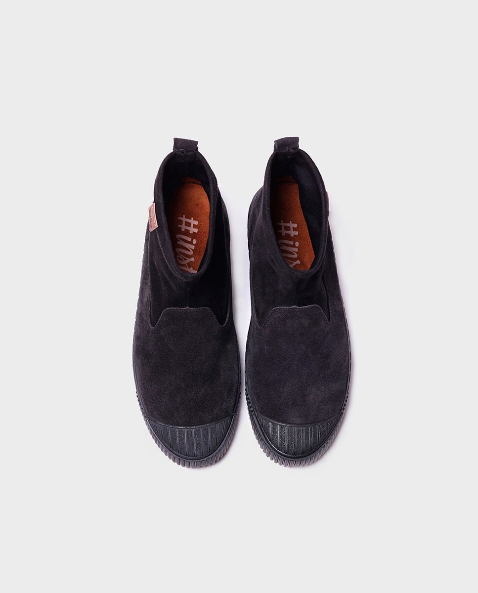 Zapatillas de serraje de mujer con cordones - Toni Pons - Negro Negro-4