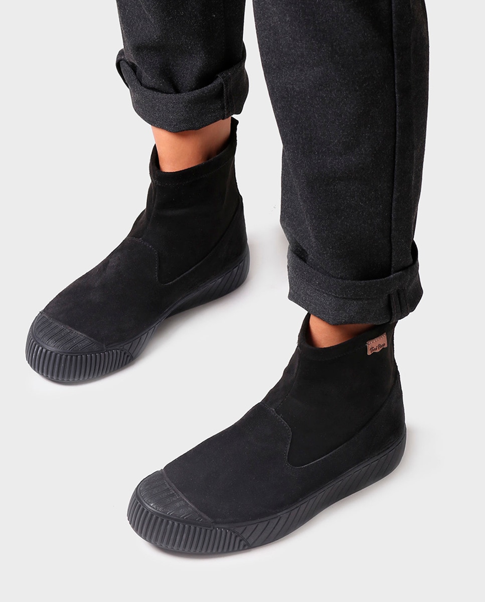 Zapatillas de serraje de mujer con cordones - Toni Pons - Negro Negro-2