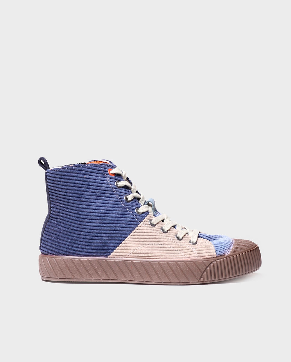 Zapatillas de piel de mujer con cordones - Toni Pons - Azul Azul-1