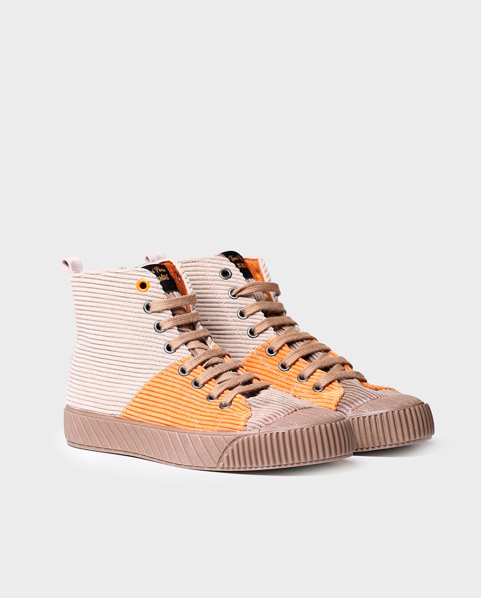 Zapatillas de piel de mujer con cordones - Toni Pons - Marrón Marrón-2