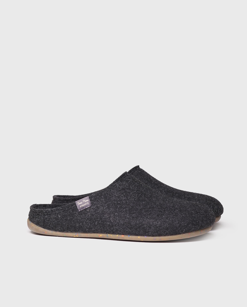 Zapatillas de casa de hombre de fieltro reciclado - Toni Pons - Negro Negro-2