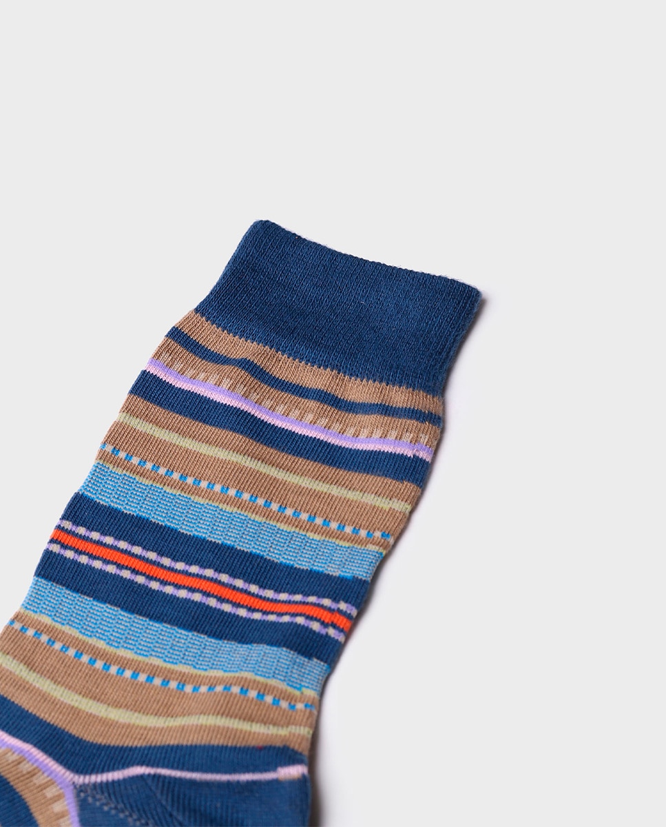 Calcetines de algodón de hombre de rayas - Toni Pons - Azul oscuro Azul oscuro-3