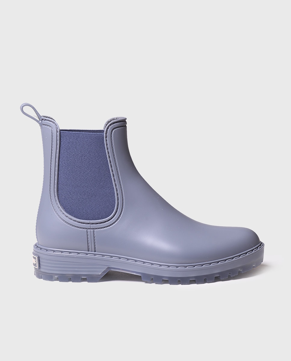 Botines de agua de mujer de goma con elásticos - Azul Azul-1