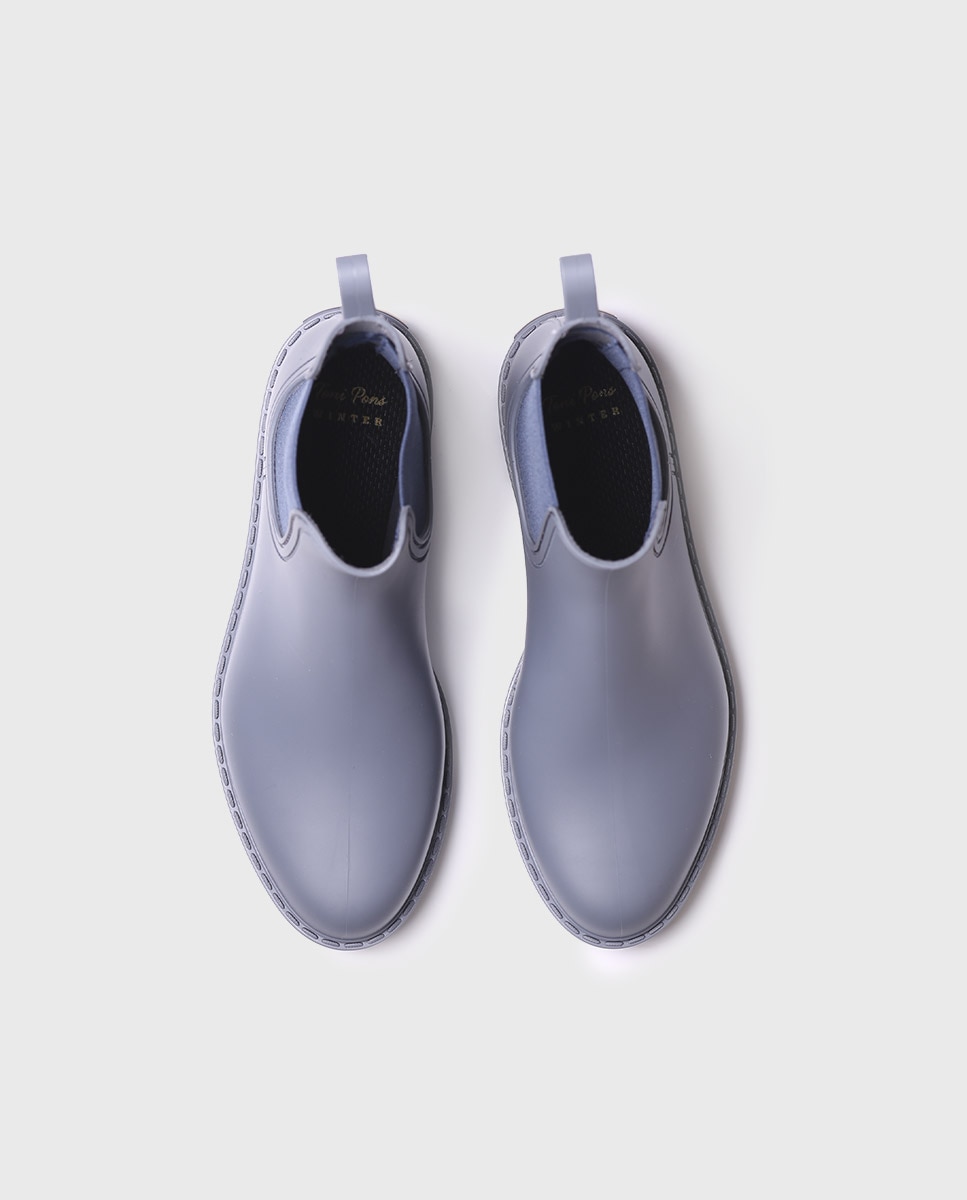 Botines de agua de mujer de goma con elásticos - Azul Azul-3
