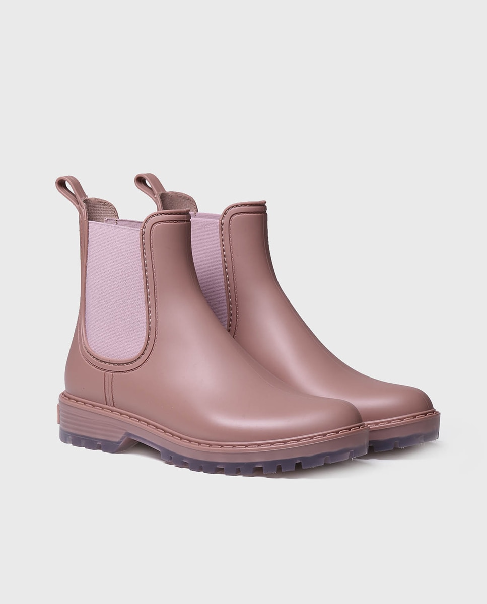 Botines de agua de mujer de goma con elásticos - Rosa Rosa-2