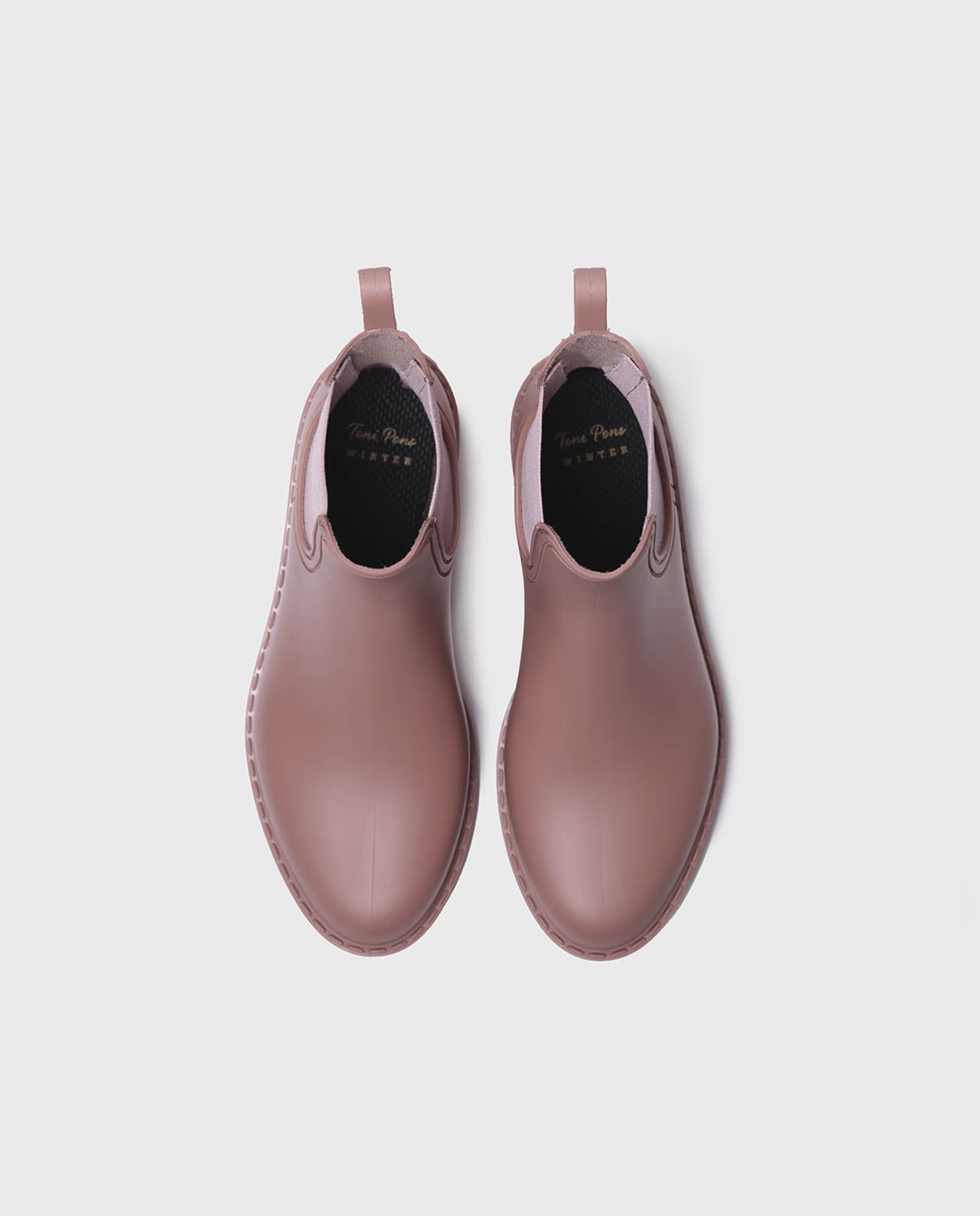 Botines de agua de mujer de goma con elásticos - Rosa Rosa-3