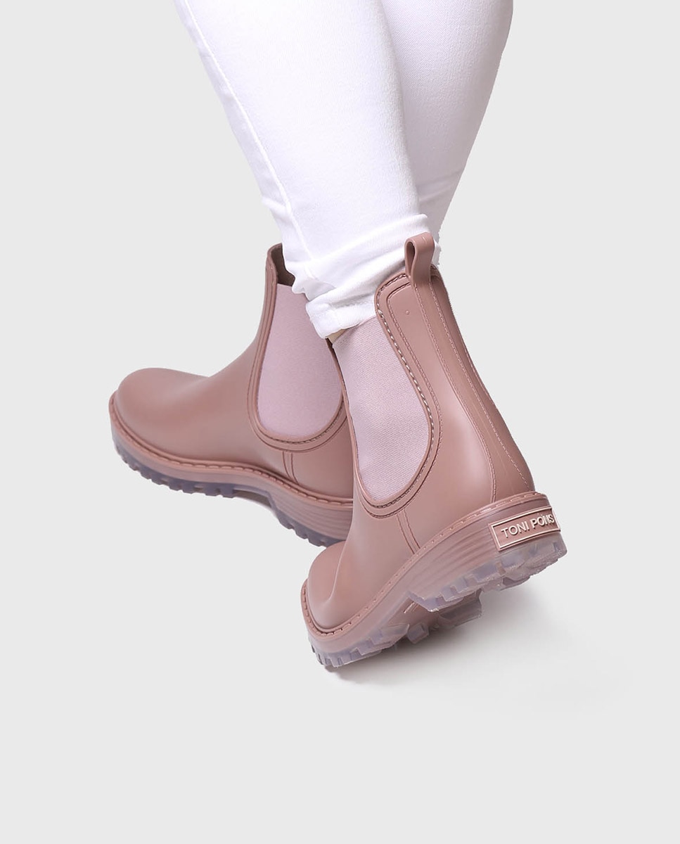 Botines de agua de mujer de goma con elásticos - Rosa Rosa-4
