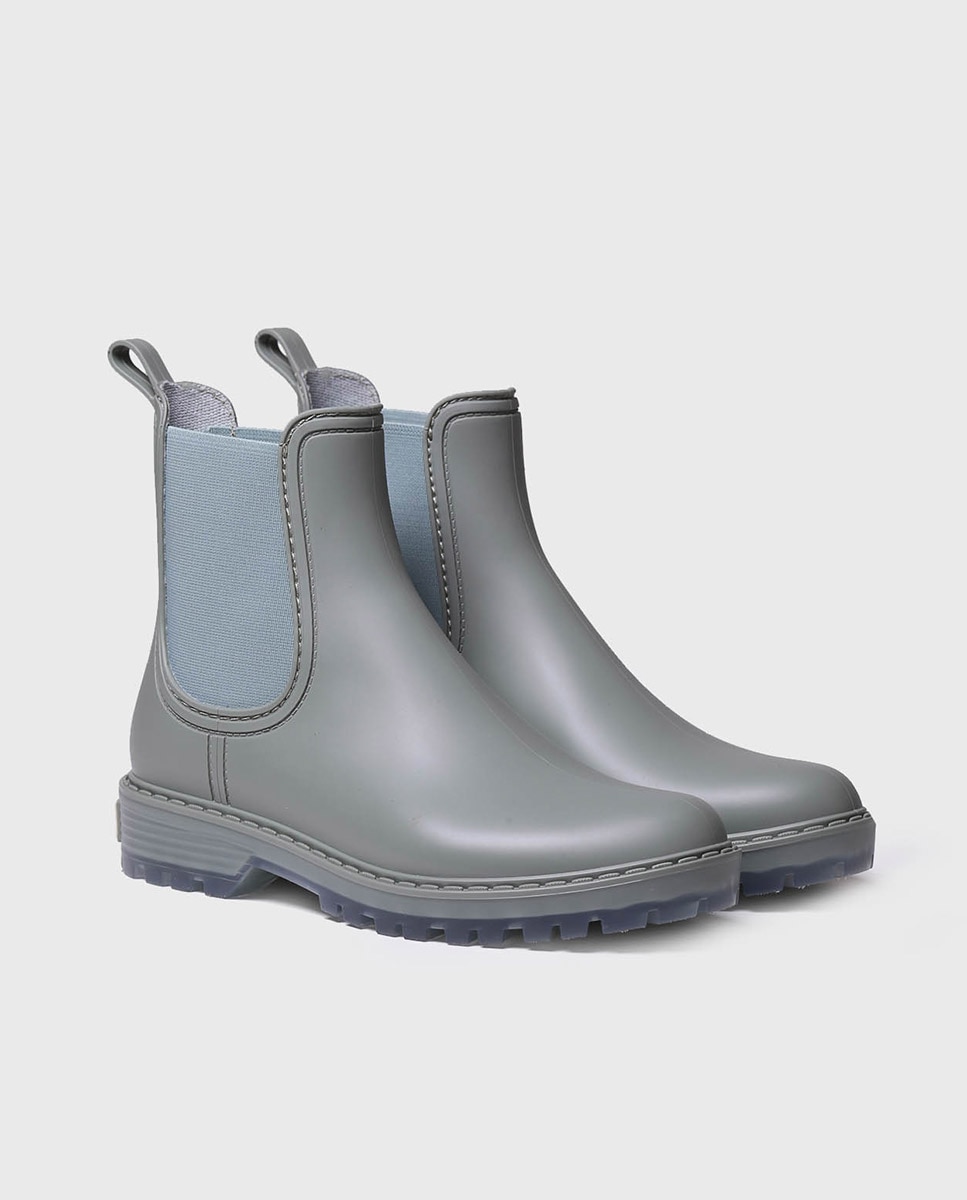 Botines de agua de mujer de goma con elásticos - Verde Verde-2