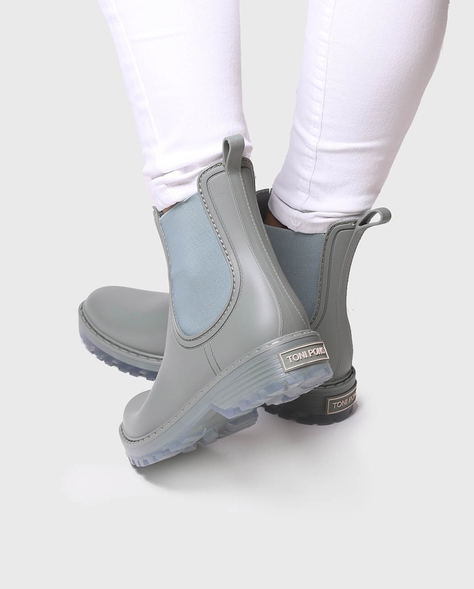 Botines de agua de mujer de goma con elásticos - Verde Verde-4