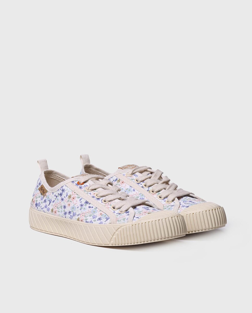 Zapatillas de lona de mujer de tejido con cordones - Toni Pons - Crudo Crudo-4
