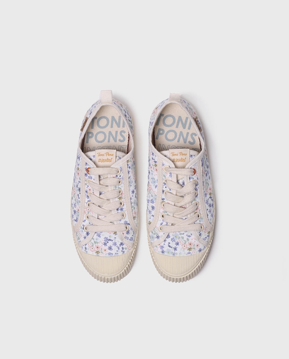 Zapatillas de lona de mujer de tejido con cordones - Toni Pons - Crudo Crudo-3