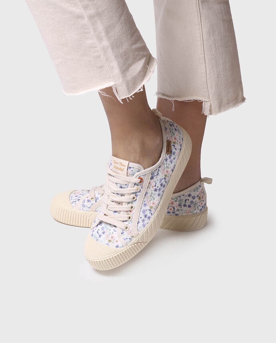 Zapatillas de lona de mujer de tejido con cordones - Toni Pons - Crudo Crudo-2