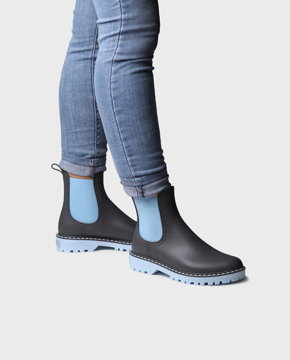 Botines de agua de mujer de goma con elásticos - Toni Pons - Gris Gris-4