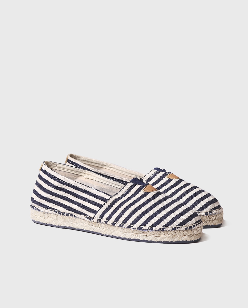Alpargatas planas unisex de tejido a rayas - Toni Pons - Azul marino Azul marino-2