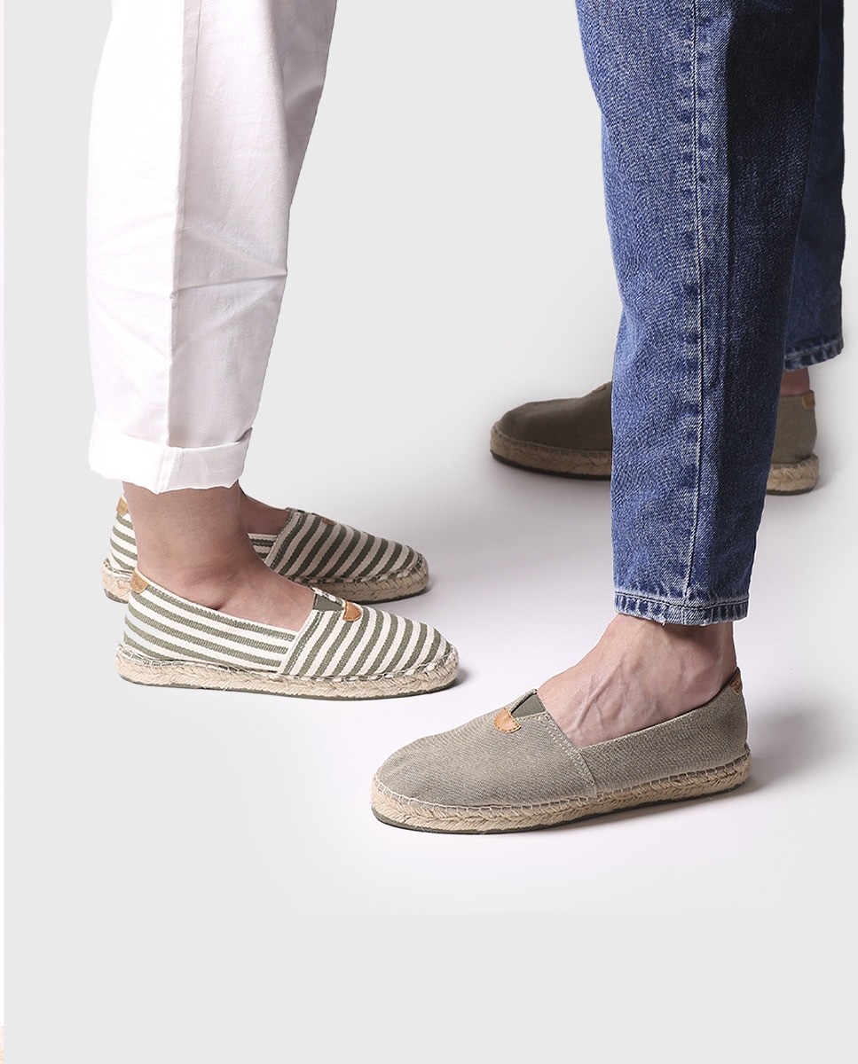 Alpargatas planas unisex de tejido en tonos lisos - Toni Pons - Kaki Kaki-2