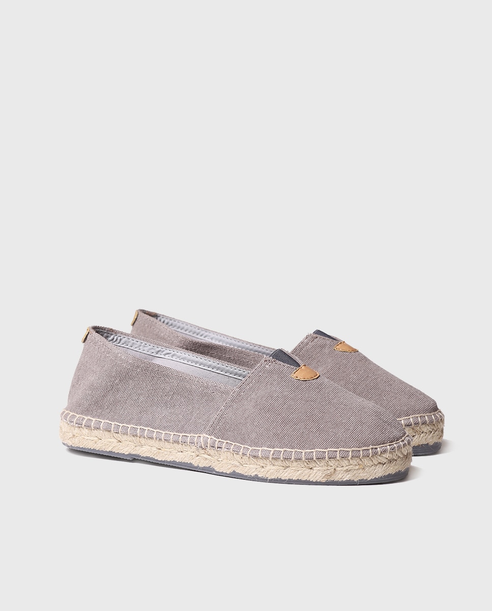 Imagen 3 de Alpargatas planas unisex de tejido en tonos lisos - Toni Pons - Gris Gris