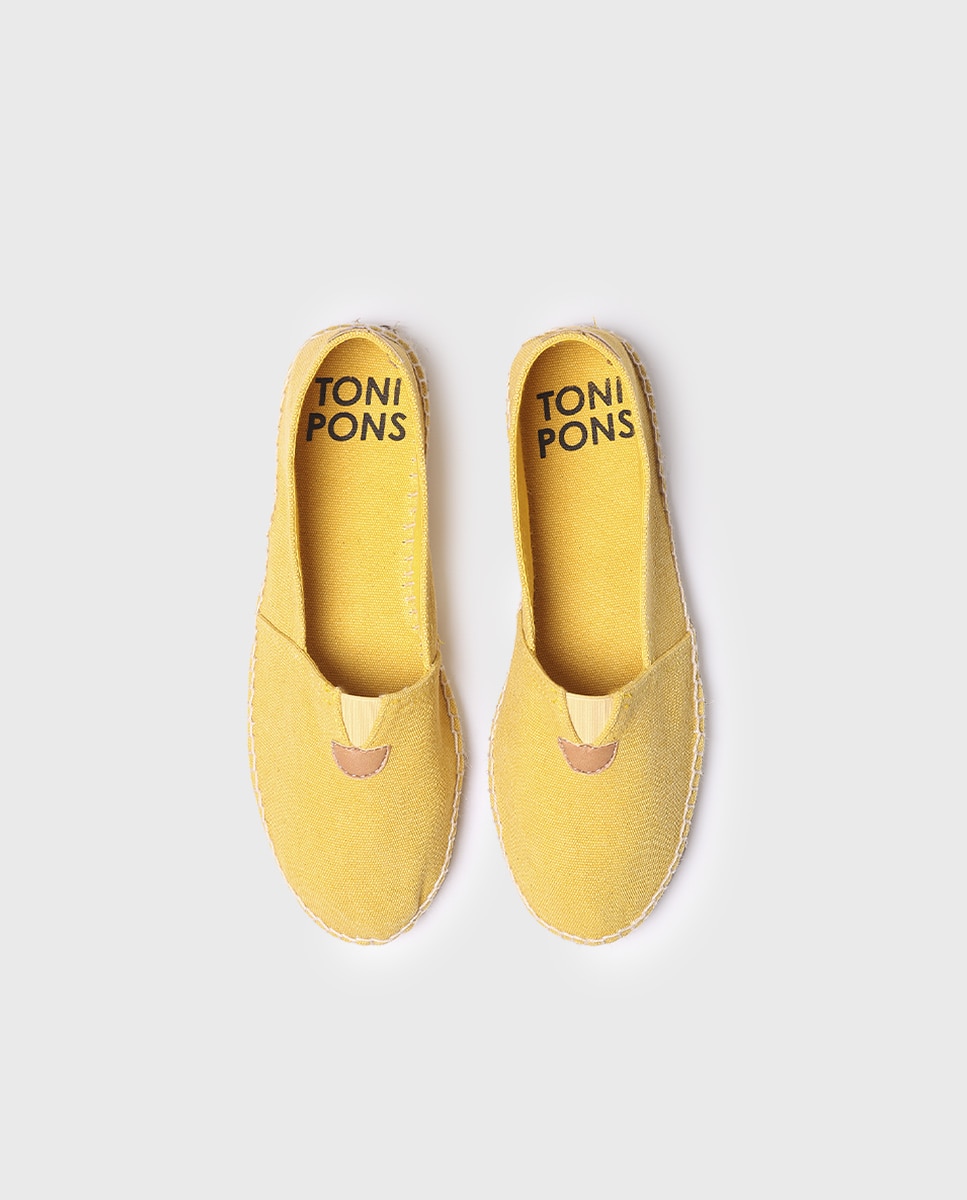 Alpargatas planas unisex de tejido en tonos lisos - Toni Pons - Amarillo Amarillo-3