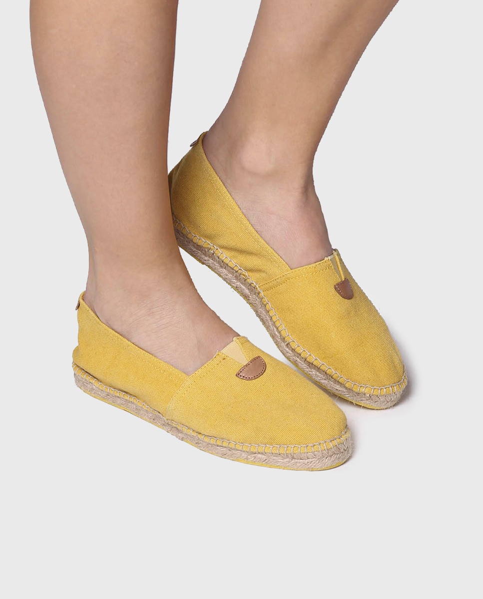 Alpargatas planas unisex de tejido en tonos lisos - Toni Pons - Amarillo Amarillo-2