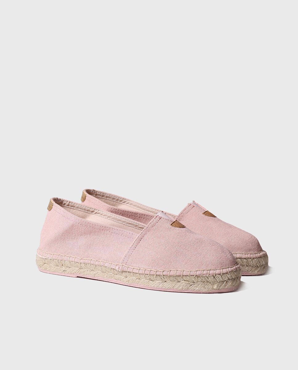 Alpargatas planas unisex de tejido en tonos lisos - Toni Pons - Rosa Rosa-2