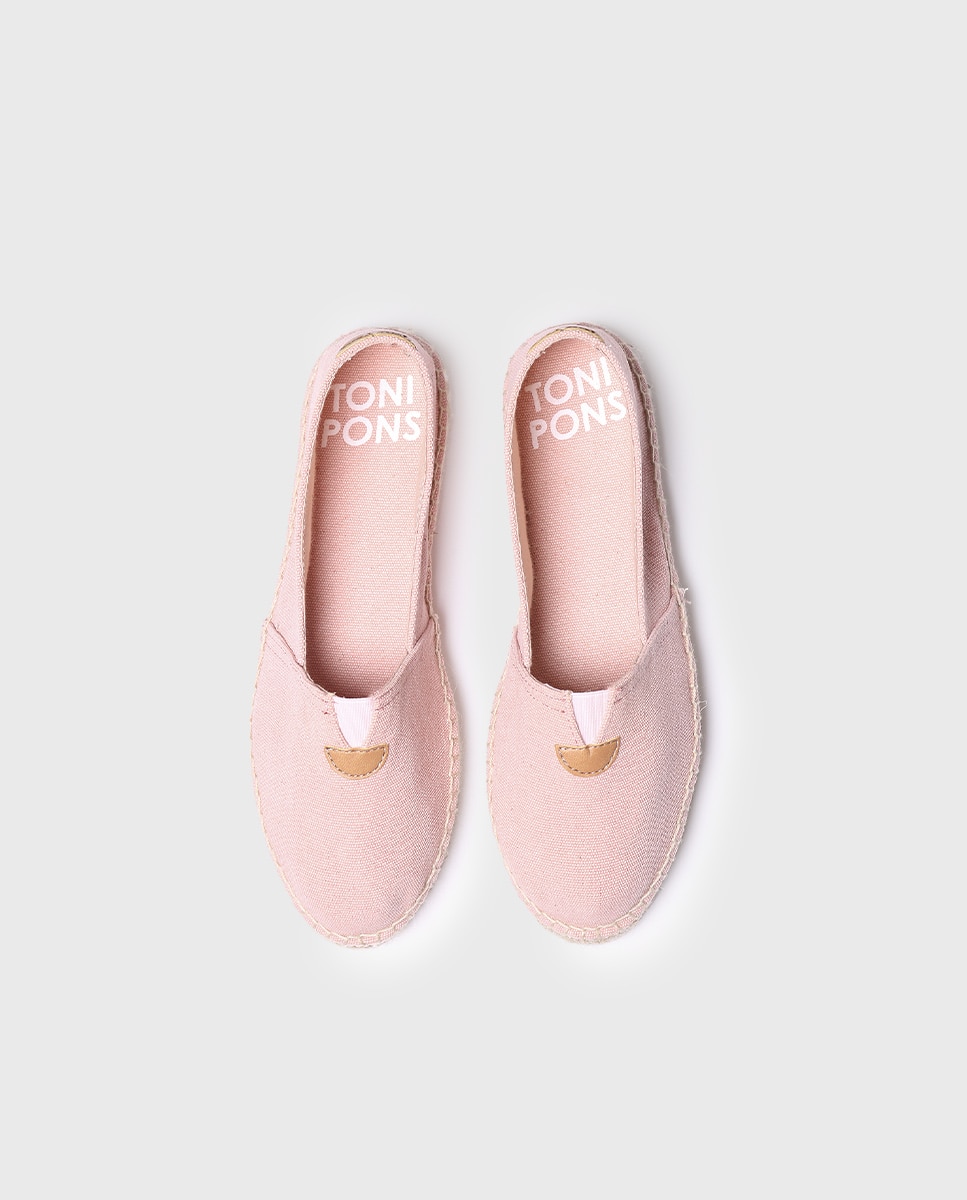 Alpargatas planas unisex de tejido en tonos lisos - Toni Pons - Rosa Rosa-3