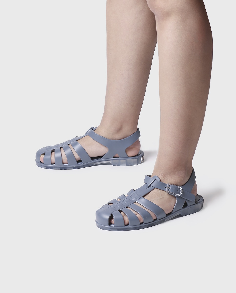 Cangrejeras de mujer de goma con hebilla - Toni Pons - Azul claro Azul claro-4